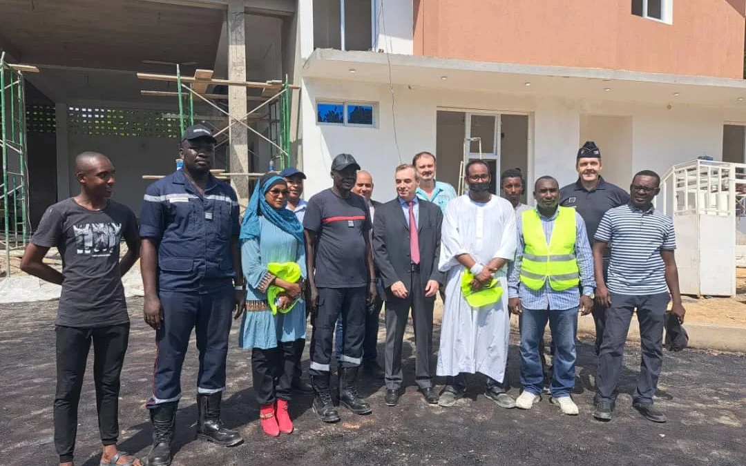 COOPERATION FRANCO-TCHADIENNE :  Les travaux du nouveau Centre de secours et d’incendie avancent bien !