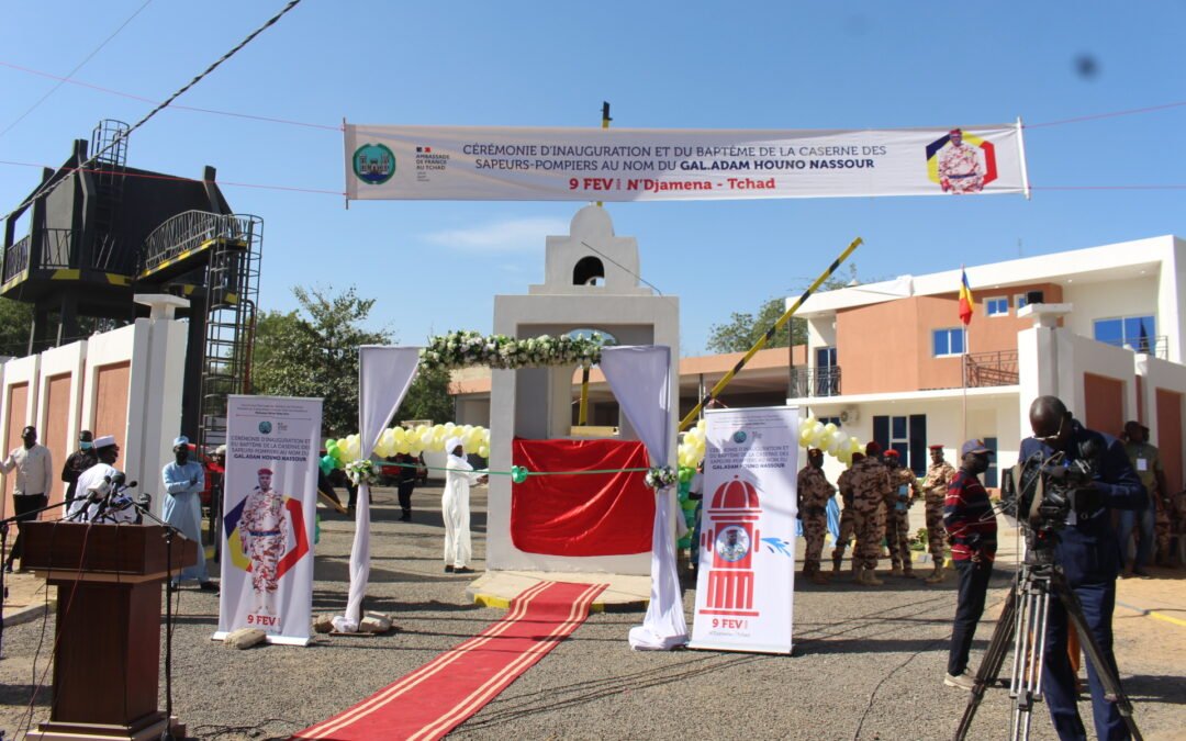 Coopération Tchado-Français : la caserne des sapeurs-pompiers baptisée le feu « Gal Adam Houno Nassour « est déjà opérationnelle.