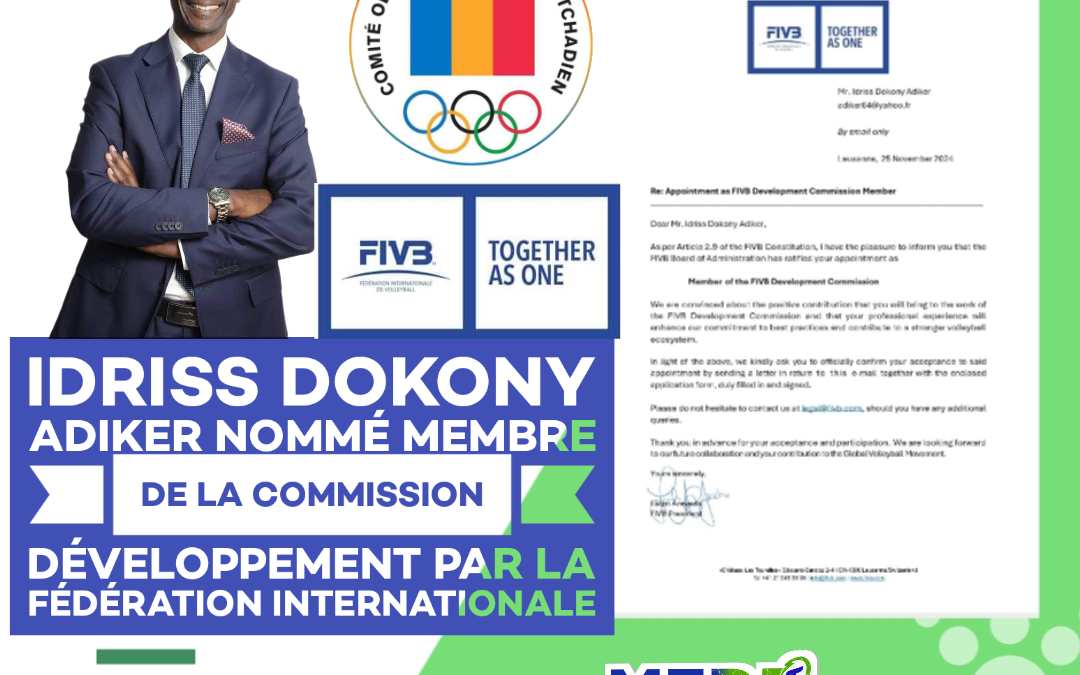 Volleyball : Le Général Idriss Dokony Adiker intègre la Commission Développement de la Fédération Internationale