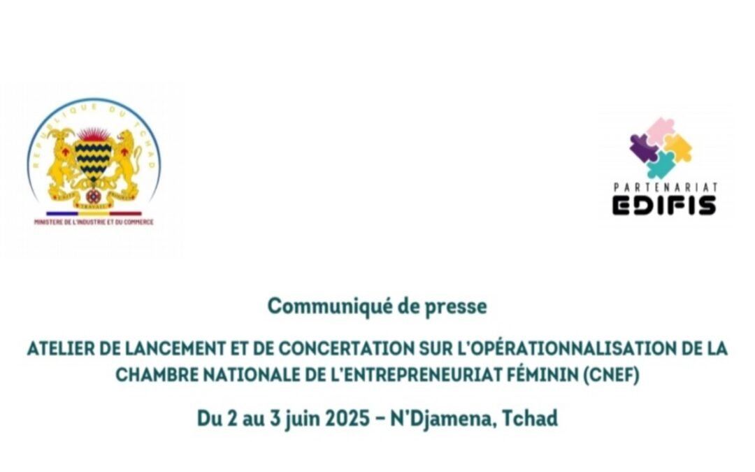 Le Tchad se dote d’un moteur stratégique pour l’égalité économique : lancement officiel de la Chambre Nationale de l’Entrepreneuriat Féminin (CNEF)