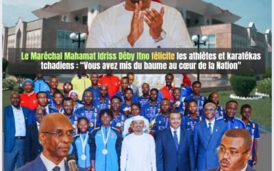 SPORT :La Nation est fière de vous: Le Maréchal félicite et  reçoit les athlètes tchadiens médaillés