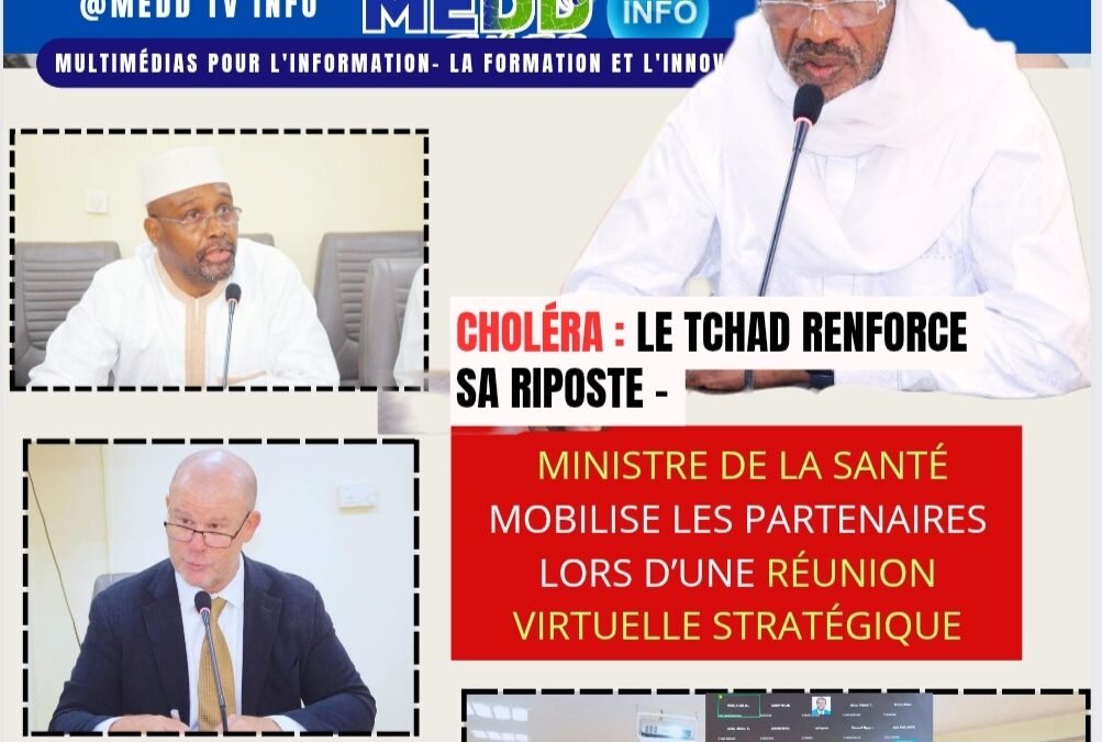 Choléra : Le Tchad Renforce sa Riposte – Le Ministre de la Santé Mobilise les Partenaires lors d’une Réunion Virtuelle Stratégique