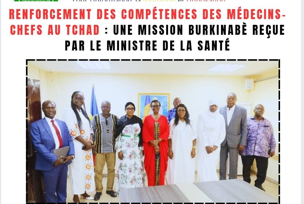 Renforcement des compétences des médecins-chefs au Tchad : Une mission burkinabè reçue par le ministre de la Santé