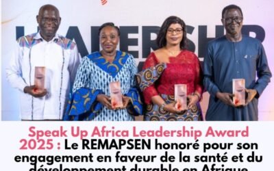 Speak Up Africa Leadership Award 2025 : Le REMAPSEN honoré pour son engagement en faveur de la santé et du développement durable en Afrique