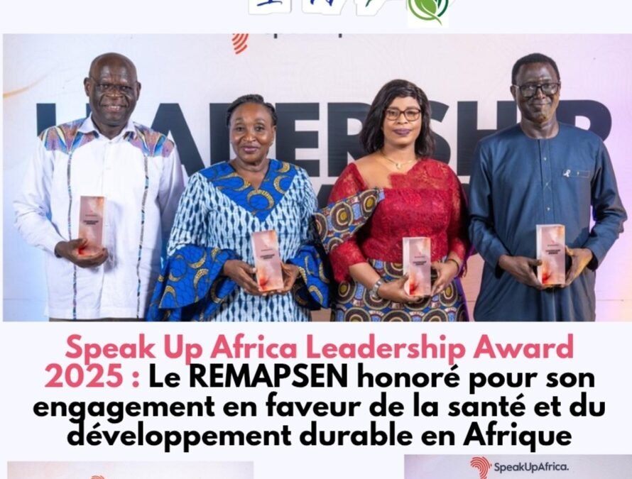 Speak Up Africa Leadership Award 2025 : Le REMAPSEN honoré pour son engagement en faveur de la santé et du développement durable en Afrique