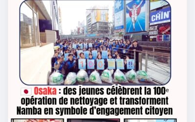 Osaka : des jeunes célèbrent la 100ᵉ opération de nettoyage et transforment Namba en symbole d’engagement citoyen
