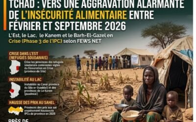 Tchad : vers une aggravation alarmante de l’insécurité alimentaire entre février et septembre 2026
