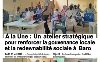 BARO : Un atelier stratégique pour renforcer la gouvernance locale et la redevabilité sociale