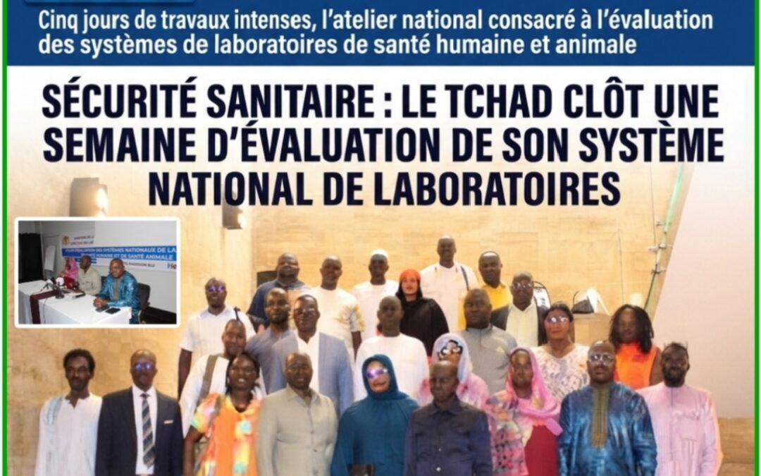 🧪 SÉCURITÉ SANITAIRE : LE TCHAD CLÔT UNE SEMAINE D’ÉVALUATION DE SON SYSTÈME NATIONAL DE LABORATOIRES