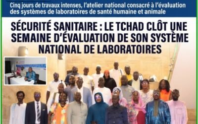 🧪 SÉCURITÉ SANITAIRE : LE TCHAD CLÔT UNE SEMAINE D’ÉVALUATION DE SON SYSTÈME NATIONAL DE LABORATOIRES