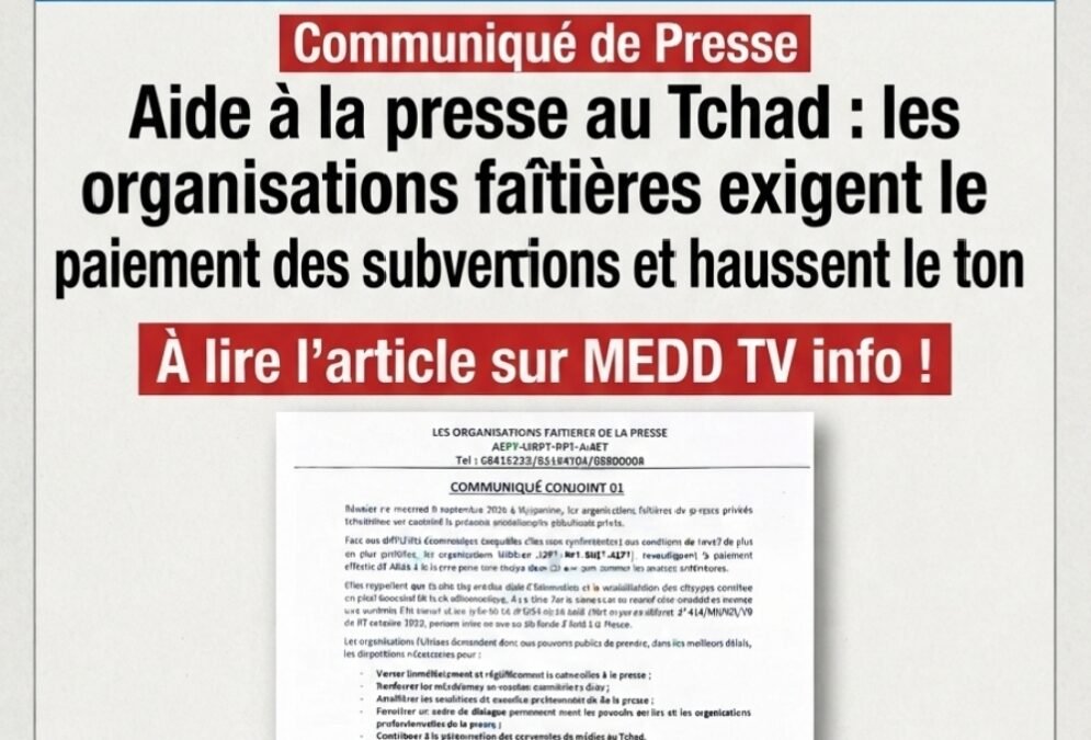 Aide à la presse au Tchad : les organisations faîtières exigent le paiement des subventions et haussent le ton